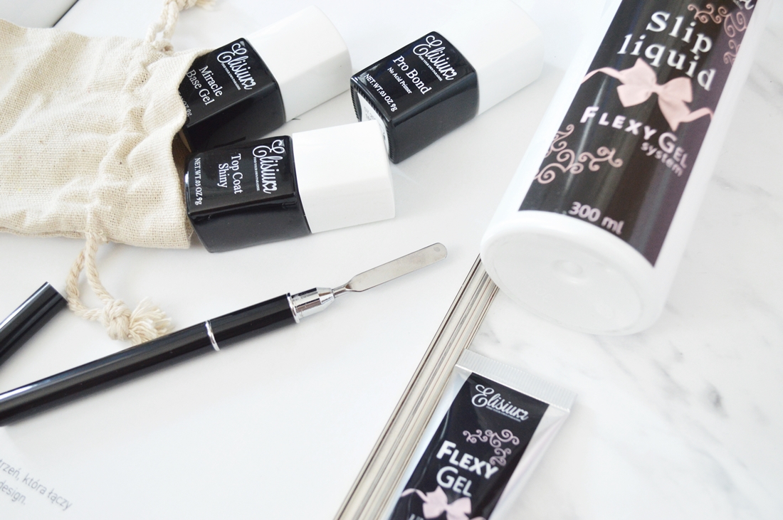 przedłużanie paznokci elisium flexy gel